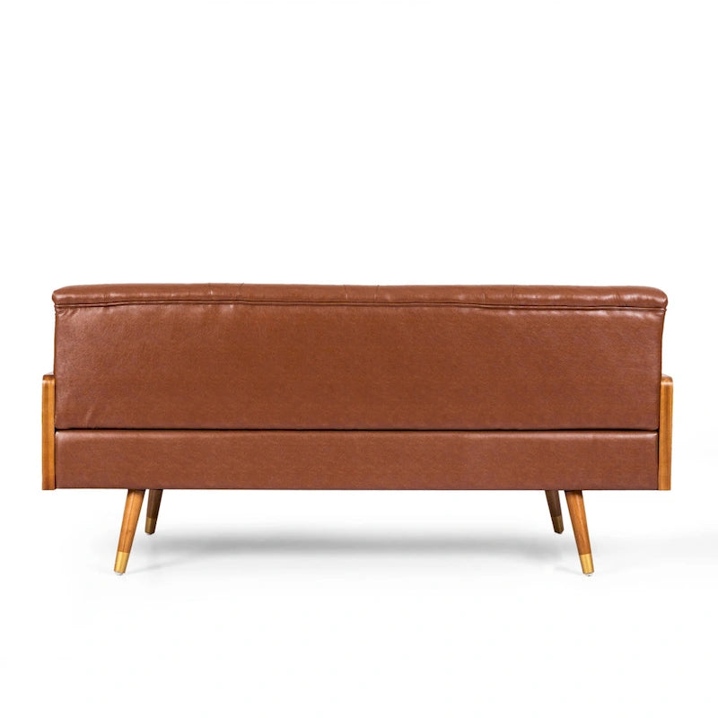 Canapé capitonné Barnard Mid-century avec oreillers décoratifs par Christopher Knight Home