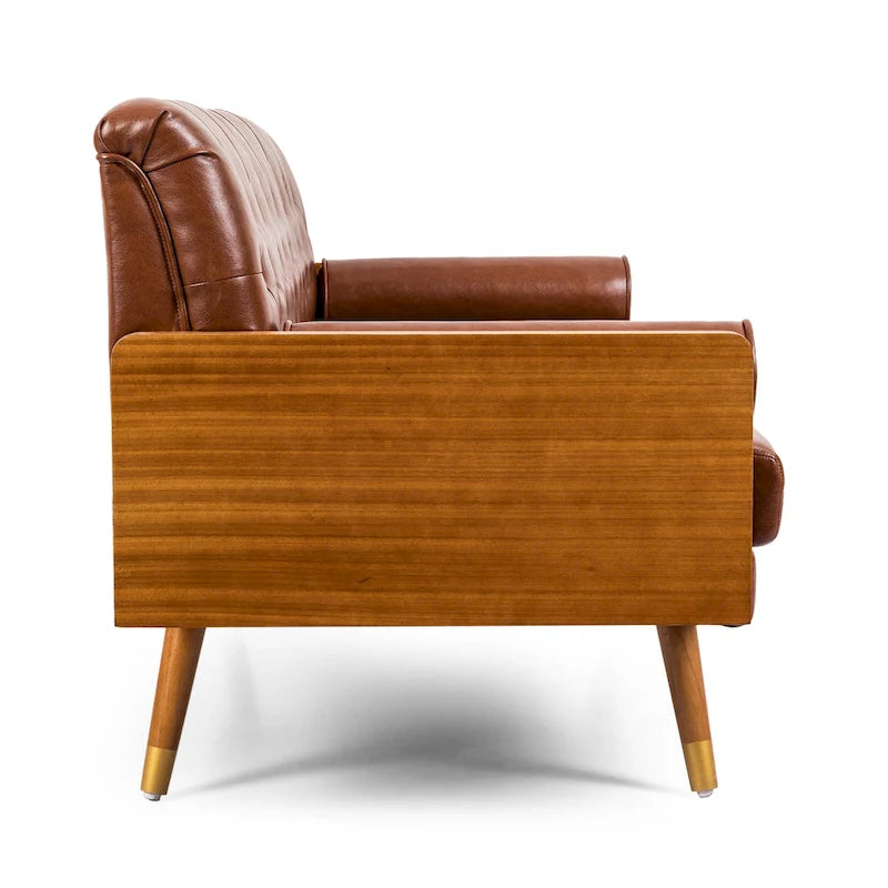 Canapé capitonné Barnard Mid-century avec oreillers décoratifs par Christopher Knight Home