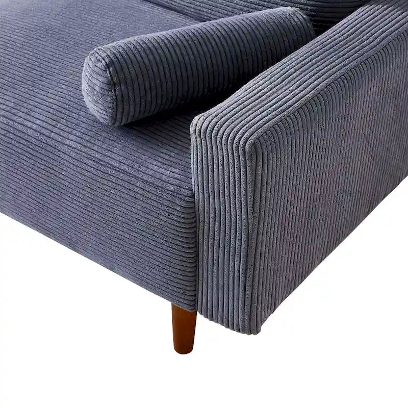 HOOOWOOO Canapé Rembourré de Style Mid-Century Modern avec Coussins Roulés