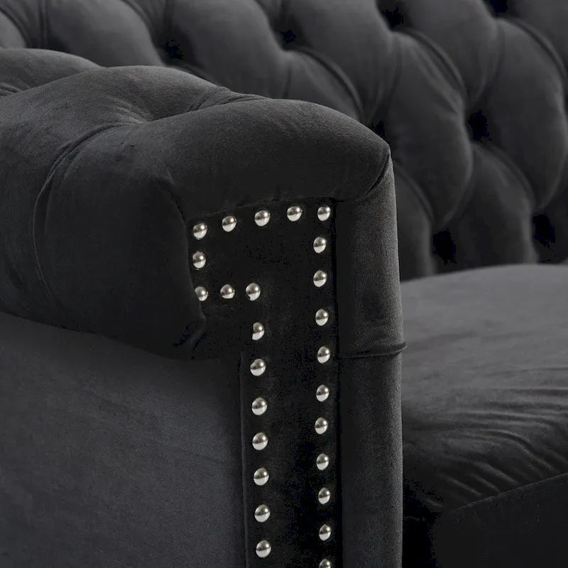 Canapé en velours capitonné Parkhurst de Christopher Knight Home