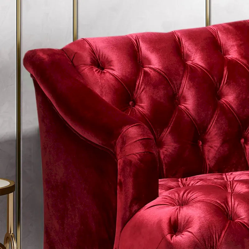 Canapé Adelia en velours capitonné style moderne glamour de Christopher Knight Home
