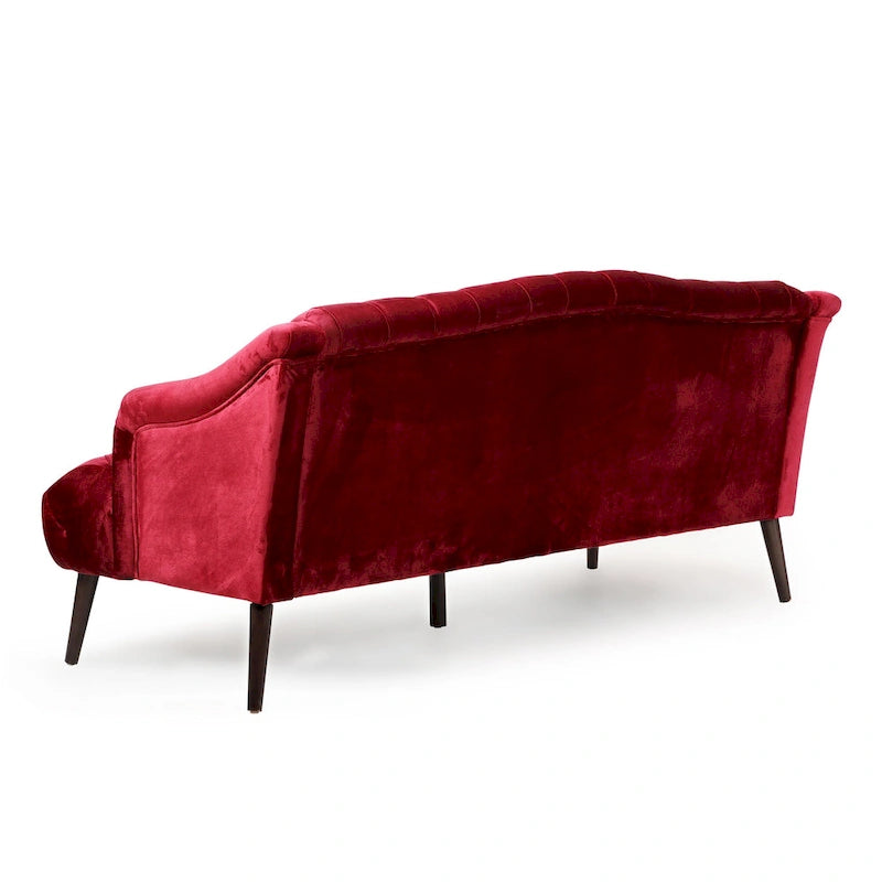Canapé Adelia en velours capitonné style moderne glamour de Christopher Knight Home