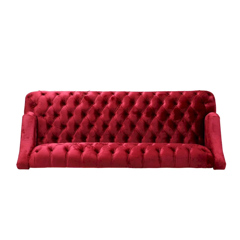 Canapé Adelia en velours capitonné style moderne glamour de Christopher Knight Home