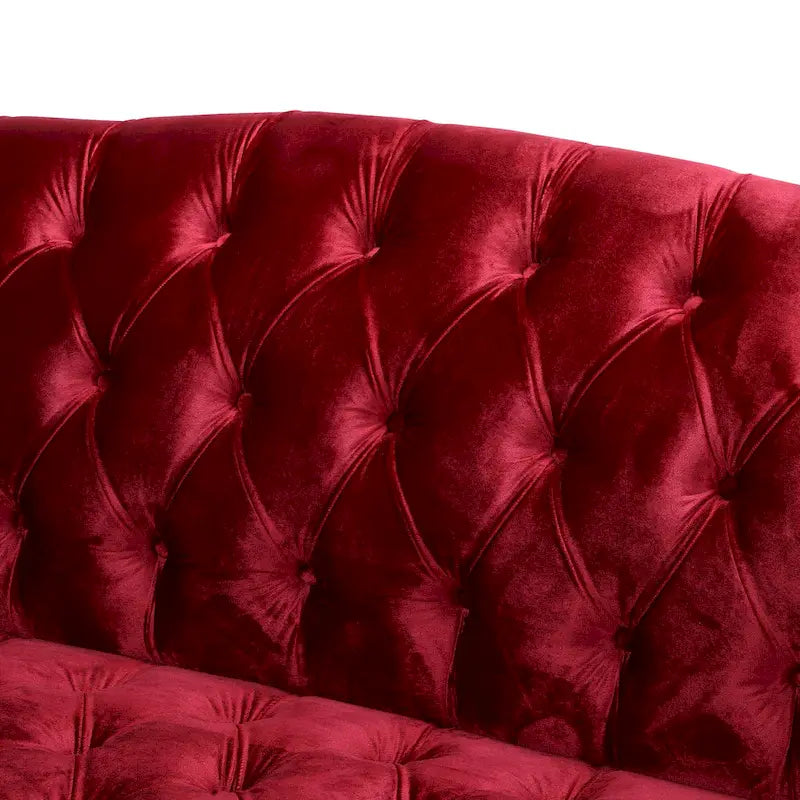 Canapé Adelia en velours capitonné style moderne glamour de Christopher Knight Home