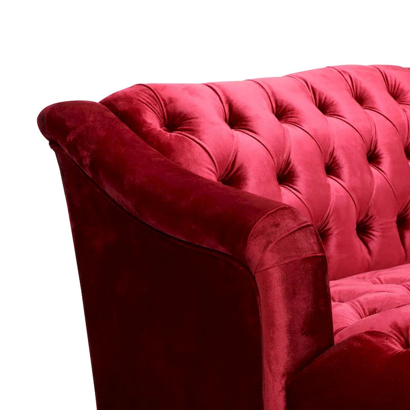 Canapé Adelia en velours capitonné style moderne glamour de Christopher Knight Home