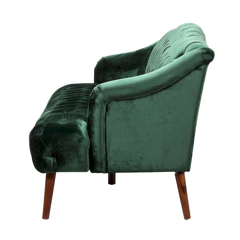 Canapé Adelia en velours capitonné style moderne glamour de Christopher Knight Home