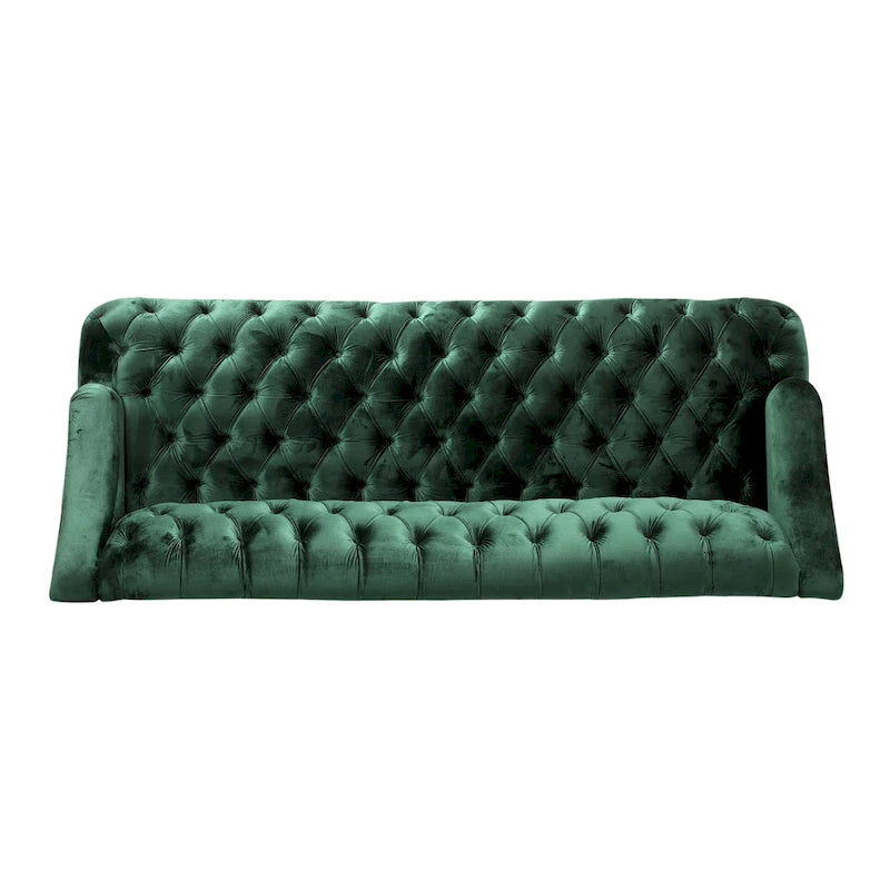 Canapé Adelia en velours capitonné style moderne glamour de Christopher Knight Home