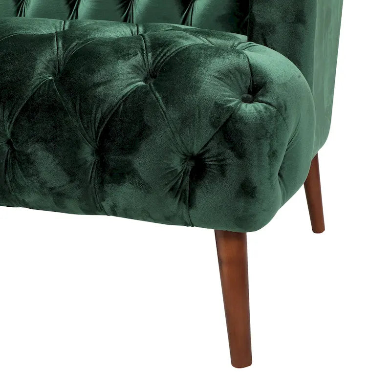 Canapé Adelia en velours capitonné style moderne glamour de Christopher Knight Home