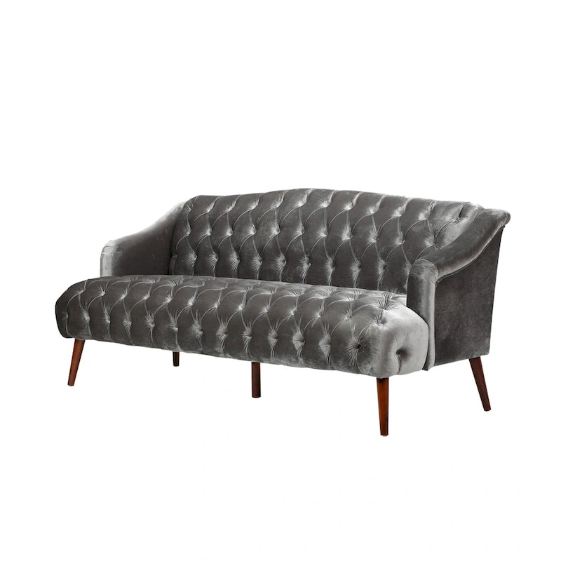 Canapé Adelia en velours capitonné style moderne glamour de Christopher Knight Home