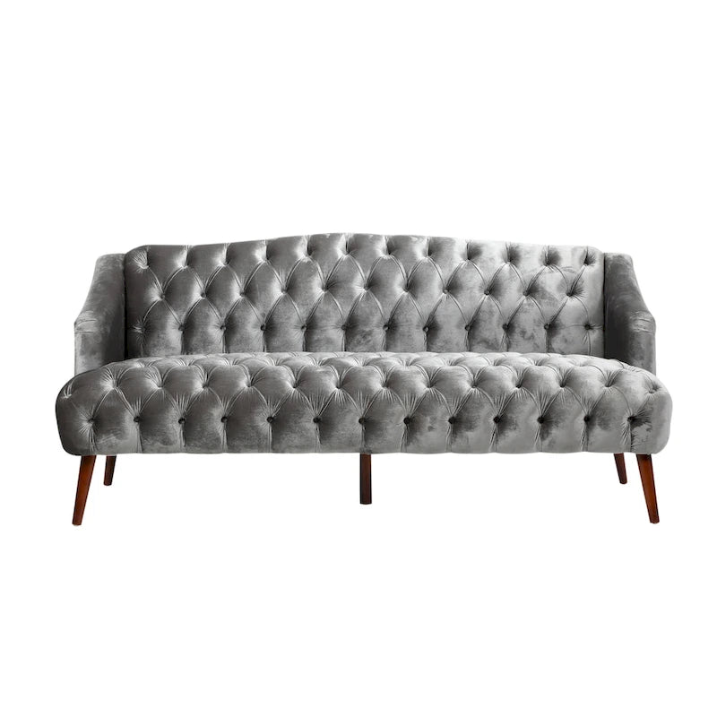 Canapé Adelia en velours capitonné style moderne glamour de Christopher Knight Home