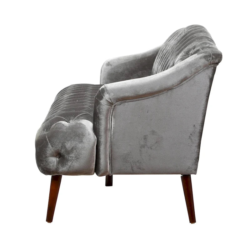 Canapé Adelia en velours capitonné style moderne glamour de Christopher Knight Home