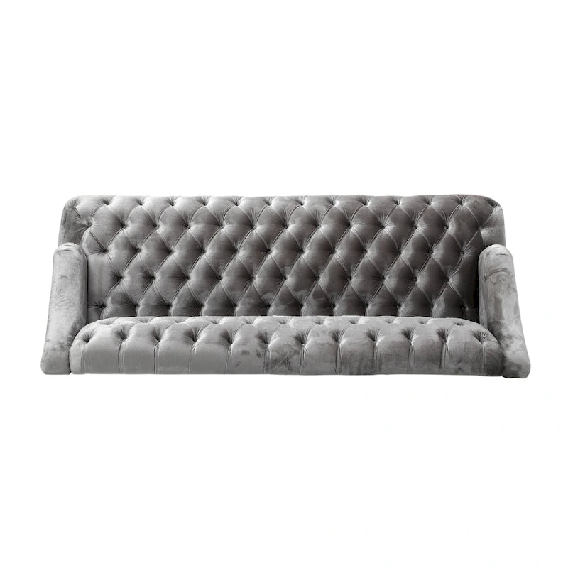 Canapé Adelia en velours capitonné style moderne glamour de Christopher Knight Home