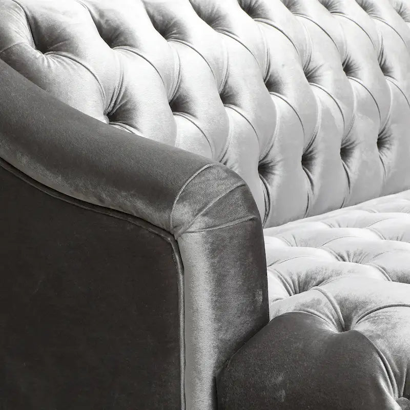 Canapé Adelia en velours capitonné style moderne glamour de Christopher Knight Home