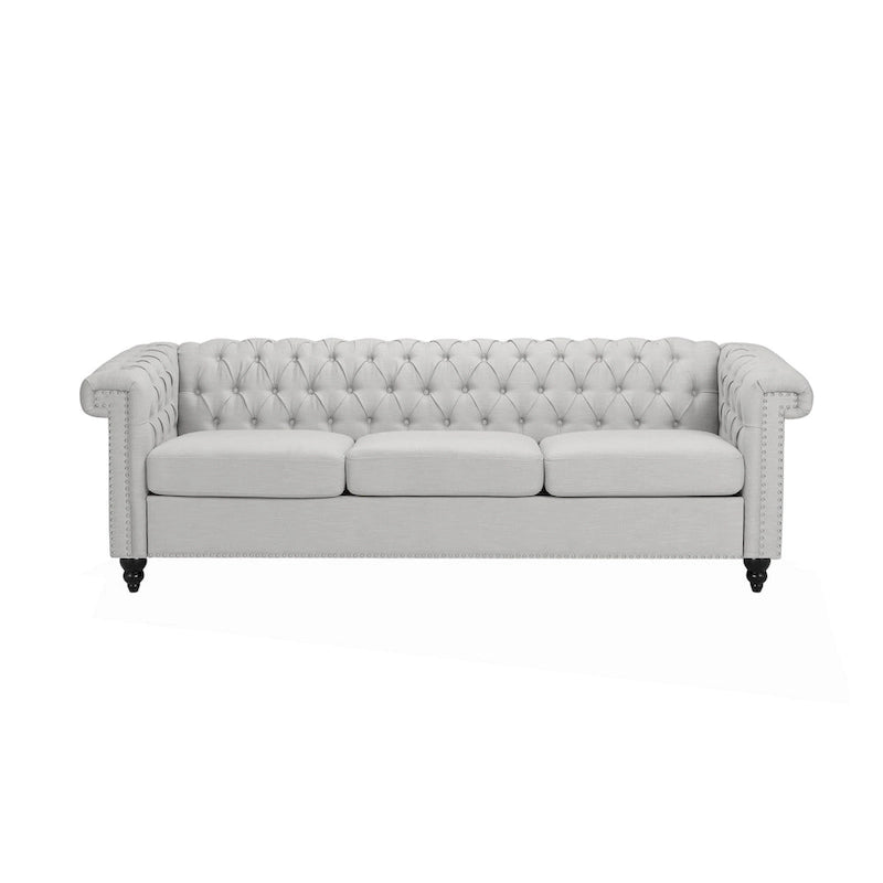 Canapé Chesterfield capitonné gris Parkhurst de Christopher Knight Home