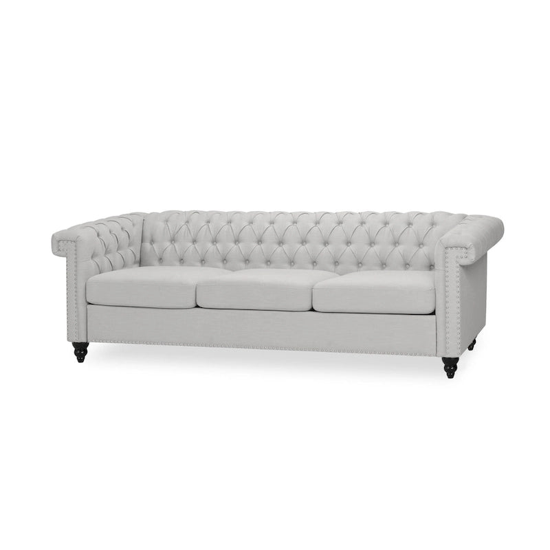 Canapé Chesterfield capitonné gris Parkhurst de Christopher Knight Home