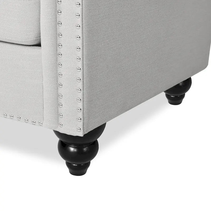 Canapé Chesterfield capitonné gris Parkhurst de Christopher Knight Home