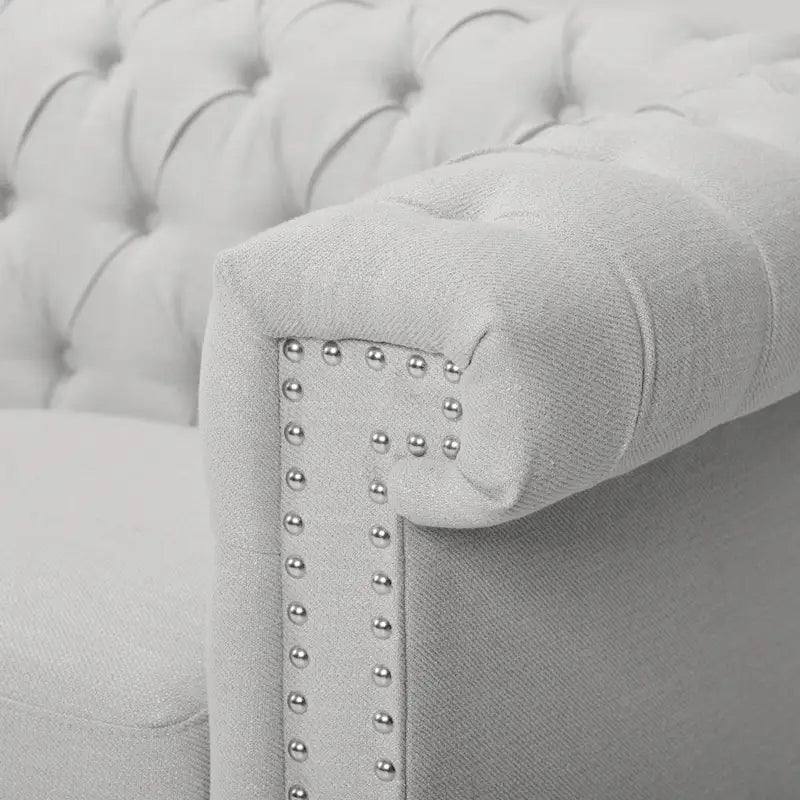 Canapé Chesterfield capitonné gris Parkhurst de Christopher Knight Home