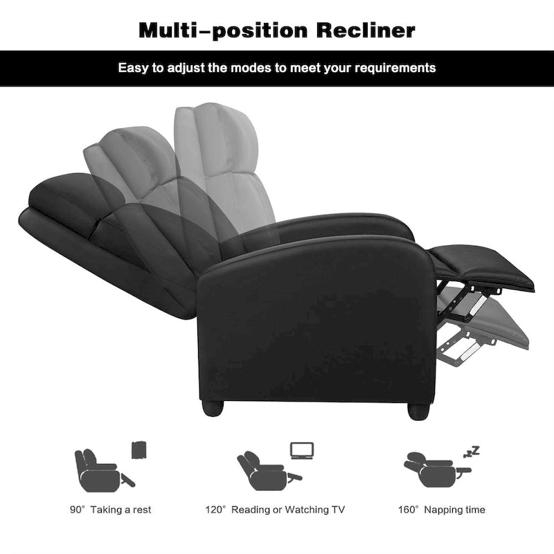 Fauteuil inclinable Homall en cuir PU, inclinable individuel pour salon