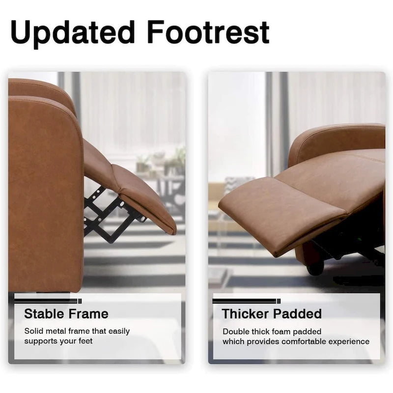 Fauteuil inclinable Homall en cuir PU, inclinable individuel pour salon