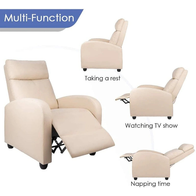 Fauteuil inclinable Homall en cuir PU, inclinable individuel pour salon