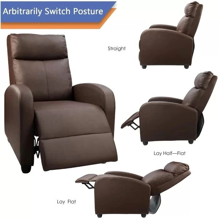 Fauteuil inclinable Homall en cuir PU, inclinable individuel pour salon