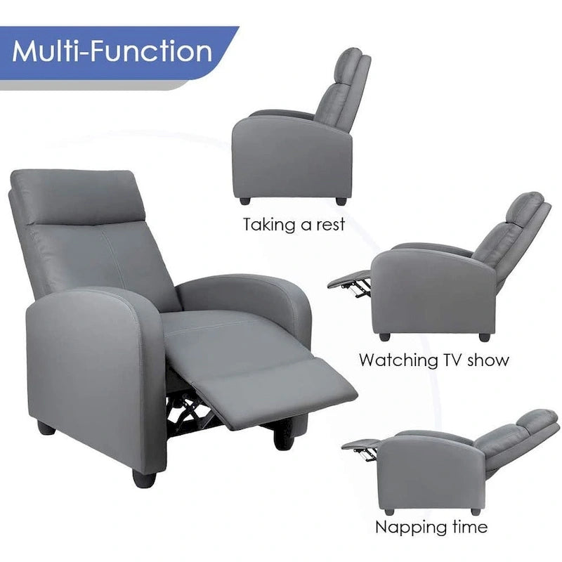 Fauteuil inclinable Homall en cuir PU, inclinable individuel pour salon