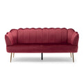 Canapé 3 places Reitz Glam Velvet Shell de Christopher Knight Home - 76,25 L x 29,25 l x 33,50 H