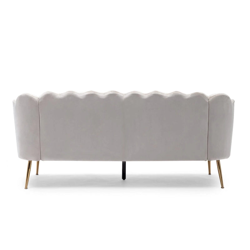 Canapé 3 places Reitz Glam Velvet Shell de Christopher Knight Home - 76,25 L x 29,25 l x 33,50 H