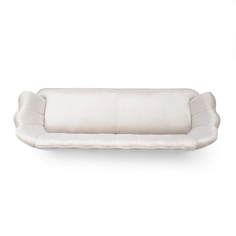 Canapé 3 places Reitz Glam Velvet Shell de Christopher Knight Home - 76,25 L x 29,25 l x 33,50 H