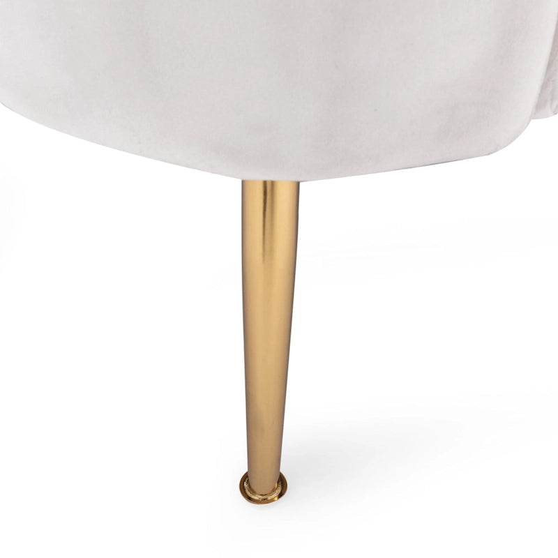 Canapé 3 places Reitz Glam Velvet Shell de Christopher Knight Home - 76,25 L x 29,25 l x 33,50 H