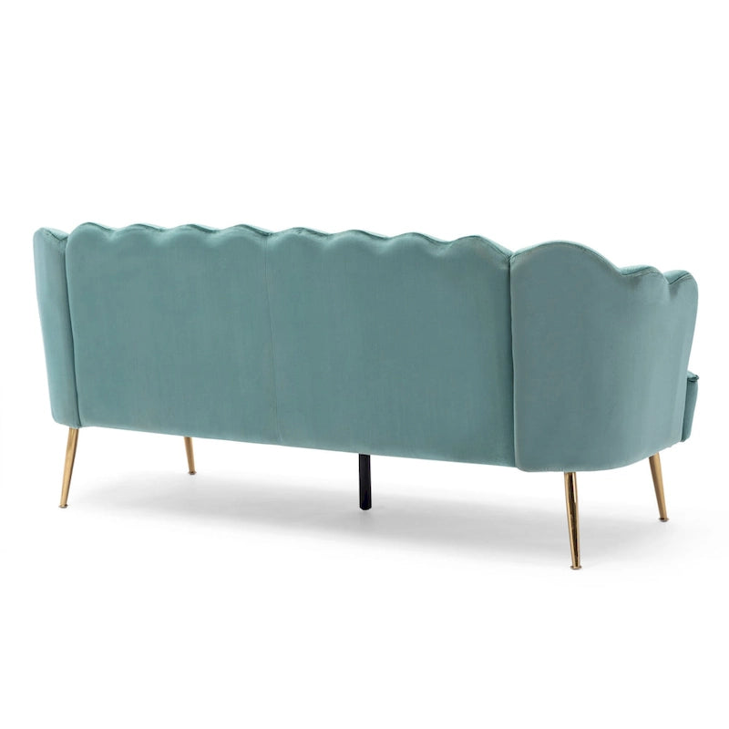 Canapé 3 places Reitz Glam Velvet Shell de Christopher Knight Home - 76,25 L x 29,25 l x 33,50 H
