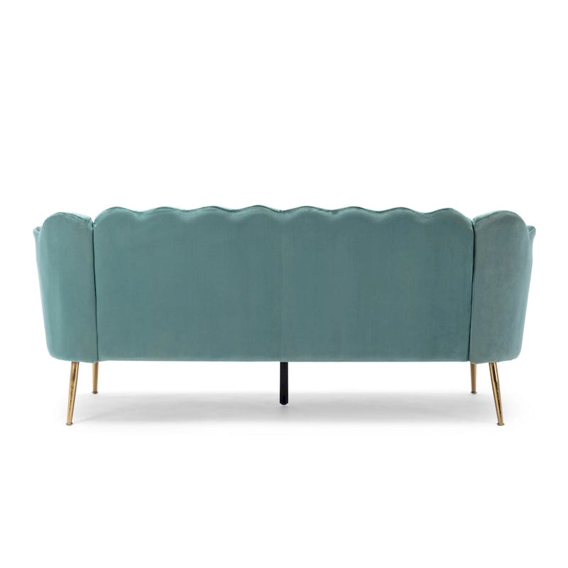 Canapé 3 places Reitz Glam Velvet Shell de Christopher Knight Home - 76,25 L x 29,25 l x 33,50 H