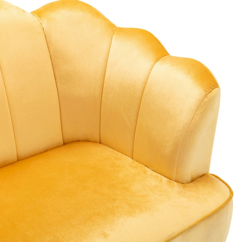 Canapé 3 places Reitz Glam Velvet Shell de Christopher Knight Home - 76,25 L x 29,25 l x 33,50 H