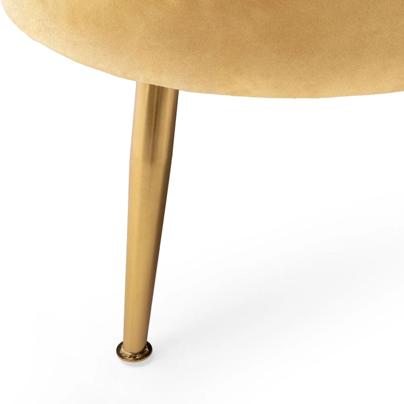 Canapé 3 places Reitz Glam Velvet Shell de Christopher Knight Home - 76,25 L x 29,25 l x 33,50 H