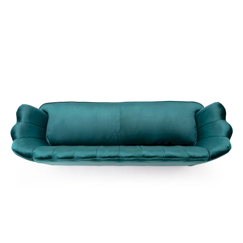 Canapé 3 places Reitz Glam Velvet Shell de Christopher Knight Home - 76,25 L x 29,25 l x 33,50 H