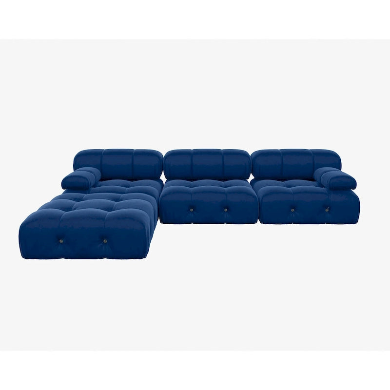 Canapé et chaise modulaires réversibles 104 Wide Velvet avec pouf