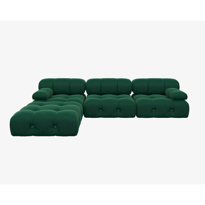 Canapé et chaise modulaires réversibles 104 Wide Velvet avec pouf
