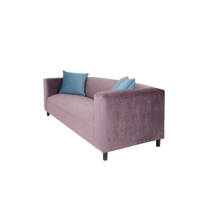 Canapé 3 places moderne du milieu du siècle Coast to Coast Sofas, velours, structure en bois massif, rembourré