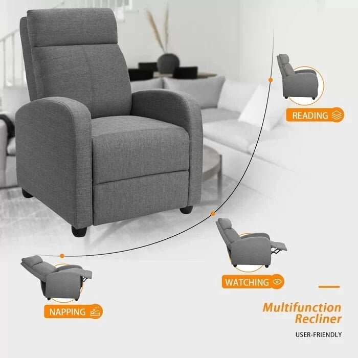 Fauteuil inclinable Homall en tissu, canapé inclinable individuel pour salon