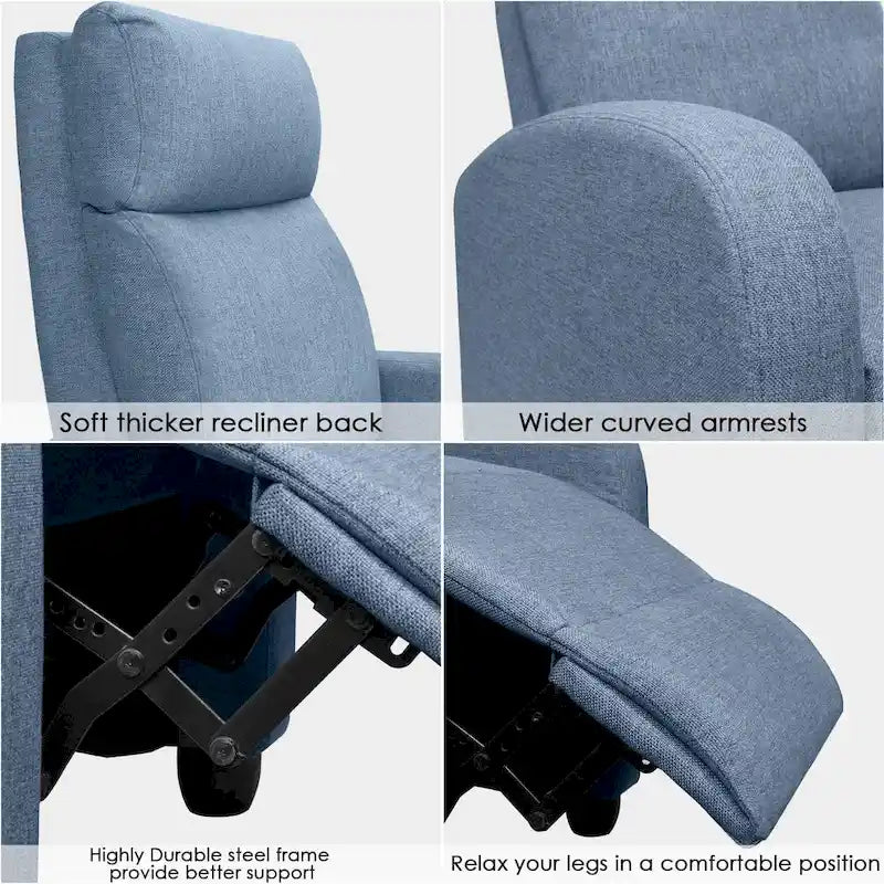 Fauteuil inclinable Homall en tissu, canapé inclinable individuel pour salon