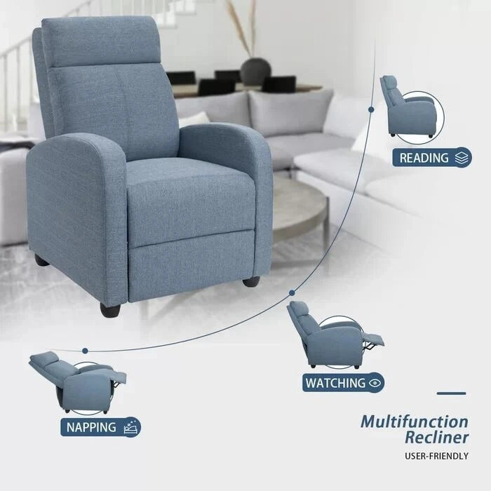 Fauteuil inclinable Homall en tissu, canapé inclinable individuel pour salon