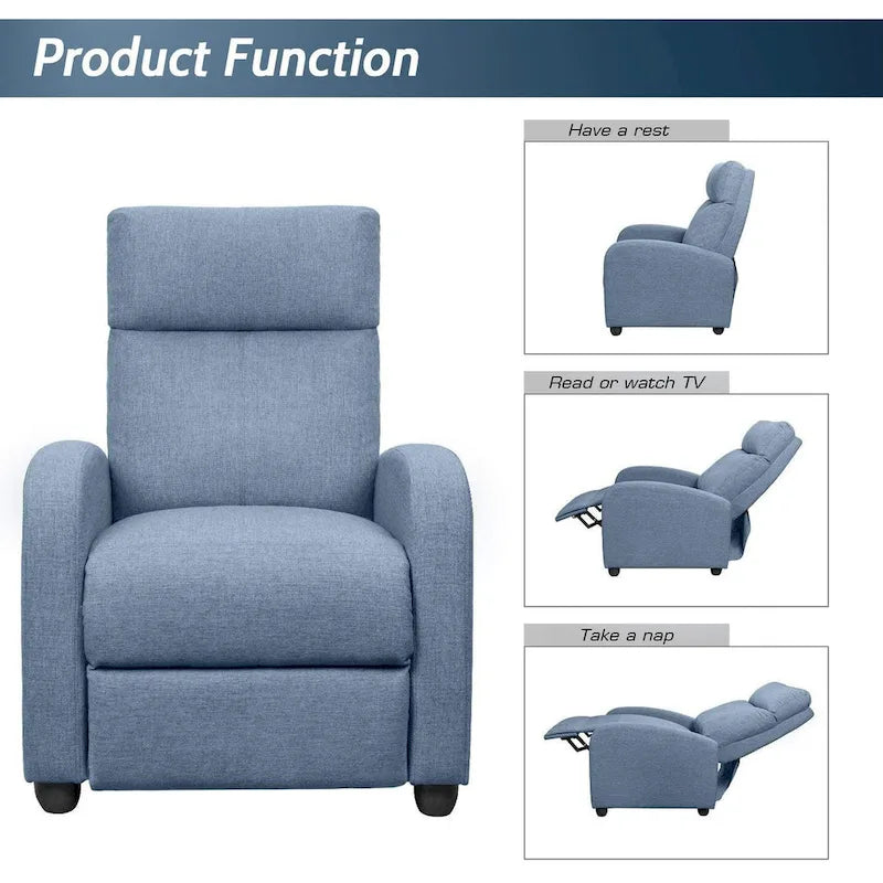 Fauteuil inclinable Homall en tissu, canapé inclinable individuel pour salon