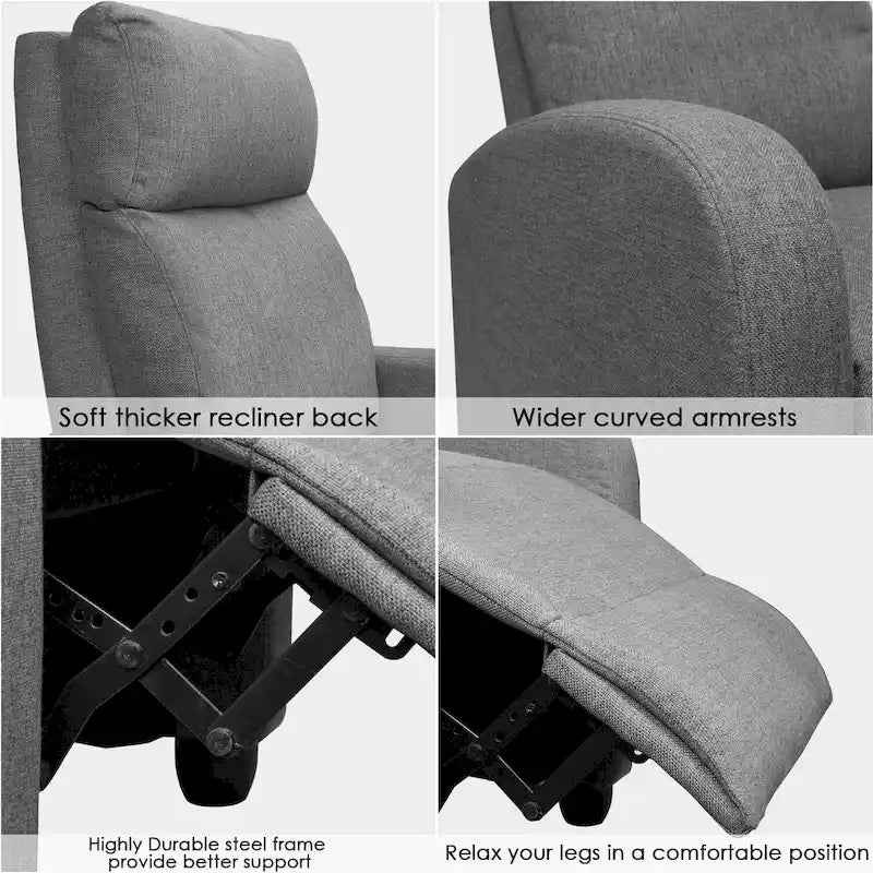 Fauteuil inclinable Homall en tissu, canapé inclinable individuel pour salon