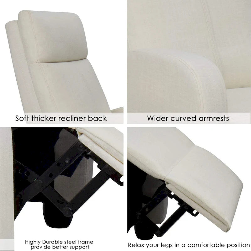 Fauteuil inclinable Homall en tissu, canapé inclinable individuel pour salon