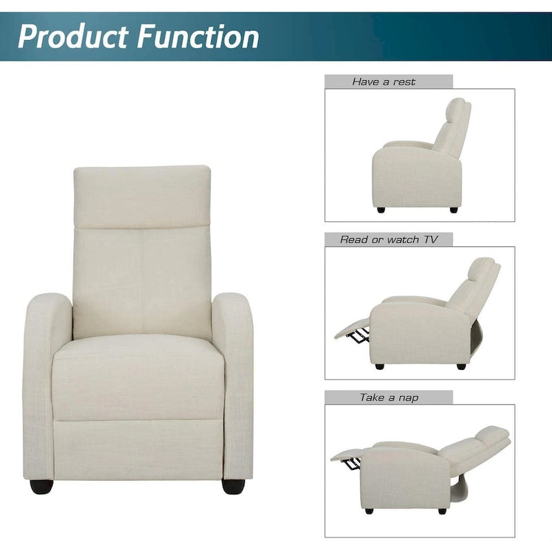 Fauteuil inclinable Homall en tissu, canapé inclinable individuel pour salon