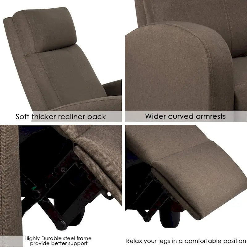 Fauteuil inclinable Homall en tissu, canapé inclinable individuel pour salon