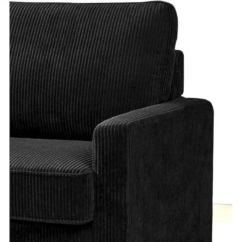Canapé-lit Manchester Corduroy avec accoudoirs carrés de 70 pouces et matelas