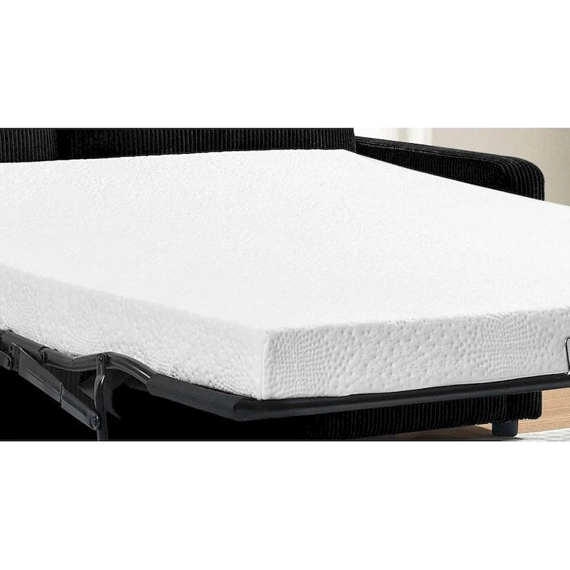 Canapé-lit Manchester Corduroy avec accoudoirs carrés de 70 pouces et matelas