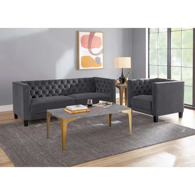 Canapé Lifestorey Modern Chesterfield Back