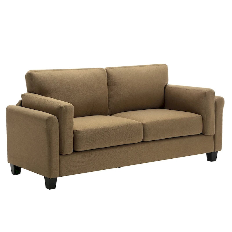Morden Fort Canapé double moderne à accoudoirs, canapé à assise profonde, coussins de dossier rembourrés, tissu d'ameublement durable